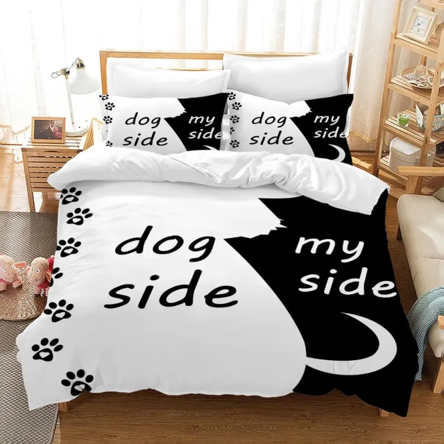 Famanu Dekbedovertrekset 200 x 200 cm microvezel zwart wit design zwart en wit