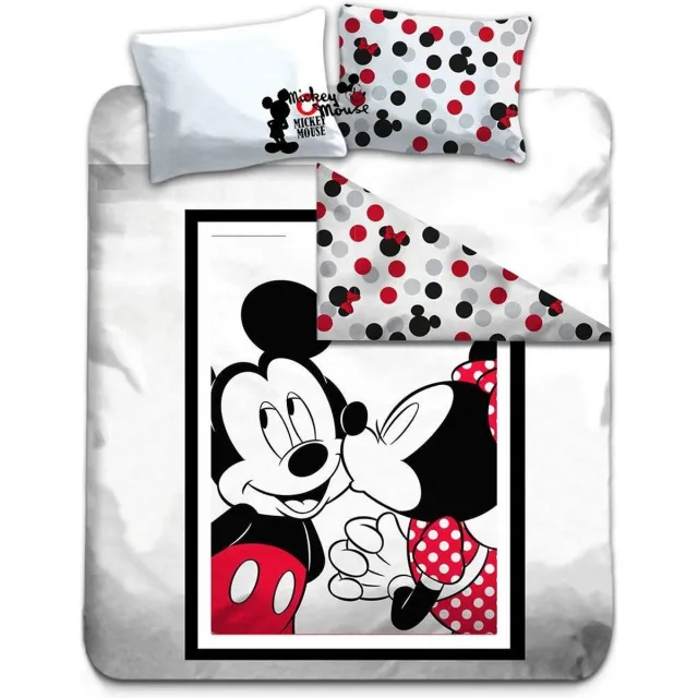 Disney Mickey Mouse Kiss - Dekbedovertrek - Lits Jumeaux - 240 x 220 cm - Multi