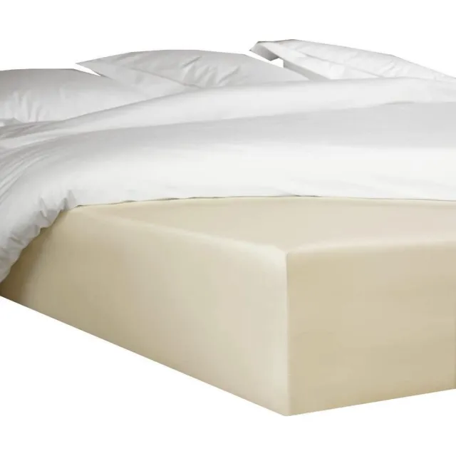 De Witte Lietaer hoeslaken Bumblebee 90 x 200 cm h40 katoen lichtbruin