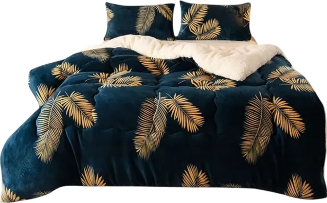 rimmo Dik Warm Flanellen Winterdekbed – Navy – Maat 150x200cm – Verdikt Zacht Dekbed voor Koude Nachten, Warme Beddengoeddeken voor Slaapkamer, Comfortabele Beddeken voor Herfst & Winter, Gezellig Dekbed voor Thuis