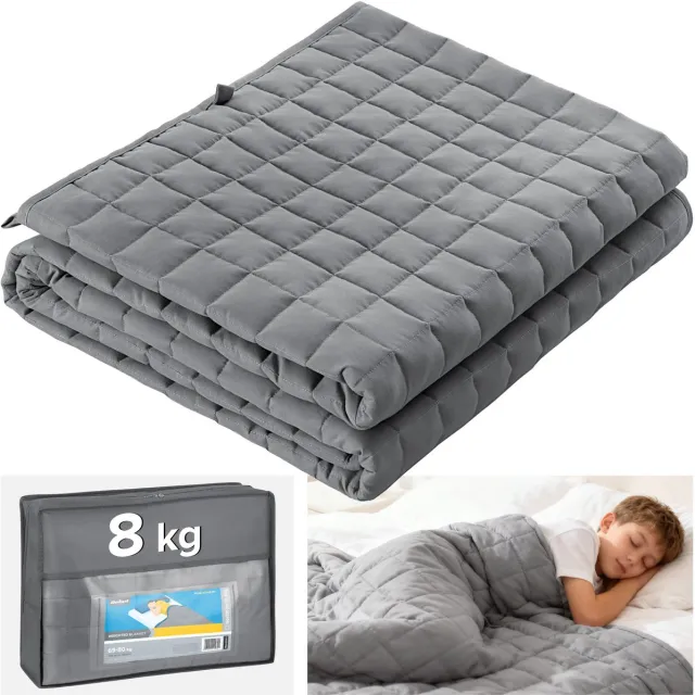 Rebel Active Serie - Gewichtsdeken - 8kg - 150x200cm - Huidvriendelijk Grijs
