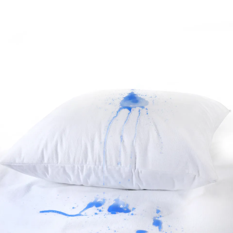 NOUS Living kussensloop molton PU waterafstotend wit, foto 2