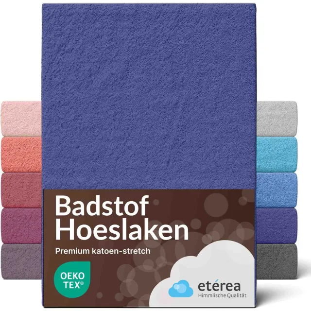 etérea Himmlische Qualität etérea Frottee badstof hoeslaken Marineblauw 140x200 - 160x200 cm