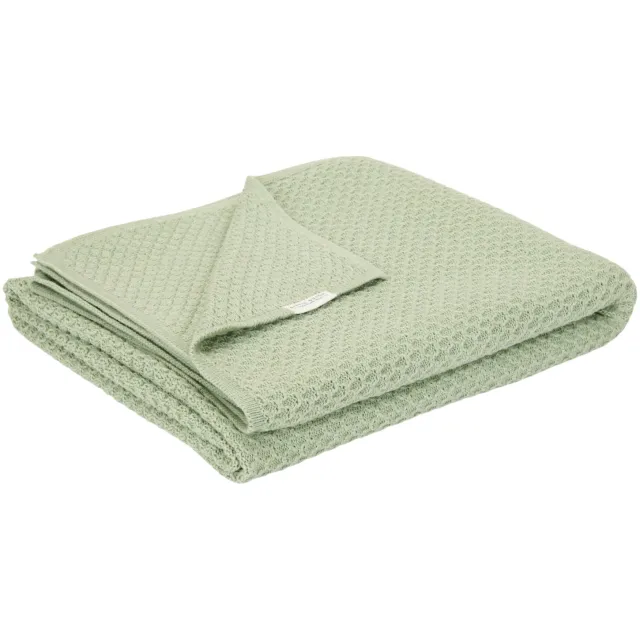 Little Dutch gebreide wiegdeken Pure Sage