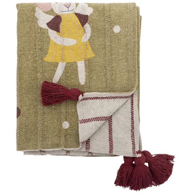 Bloomingville Peo plaid olijfgroen Multi
