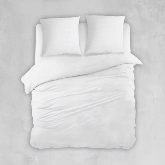 Sofiben , het dekbedovertrek met een doorlopende rits over 3 zijden, hotellinnen White , afm. 260 x 20 cm, 300TC katoensatijn met 2 kussenslopen wit