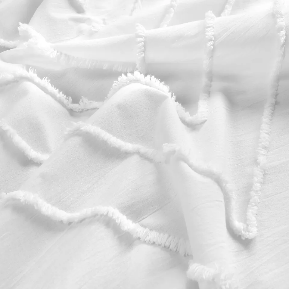 NOUS Living katoenen dekbedovertrek 2-persoons (200x220 cm) wit, foto 6