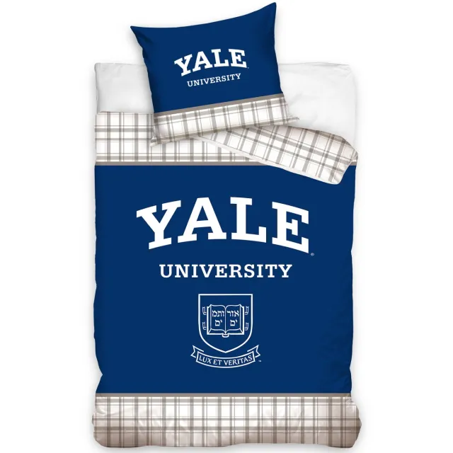 Yale Dekbedovertrek - Eenpersoons - 140 x 200 cm - Katoen Blauw