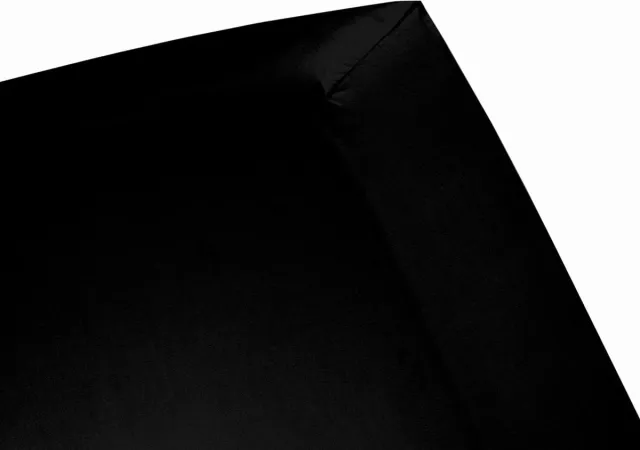 YOON hoeslaken katoensatijn zwart - 90x200 cm - GOTS gecertificeerd 100% katoensatijn