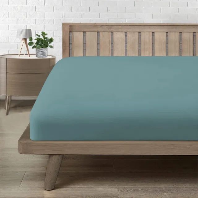 Ibenzoa Premium Microvezel Hoeslaken – Groen , Oeko-Tex gecertificeerd blauw