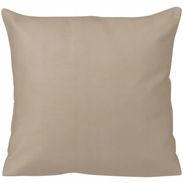 Darymex Satijnen kussensloop 40x40 cm, effen donkerbeige, 100% katoen