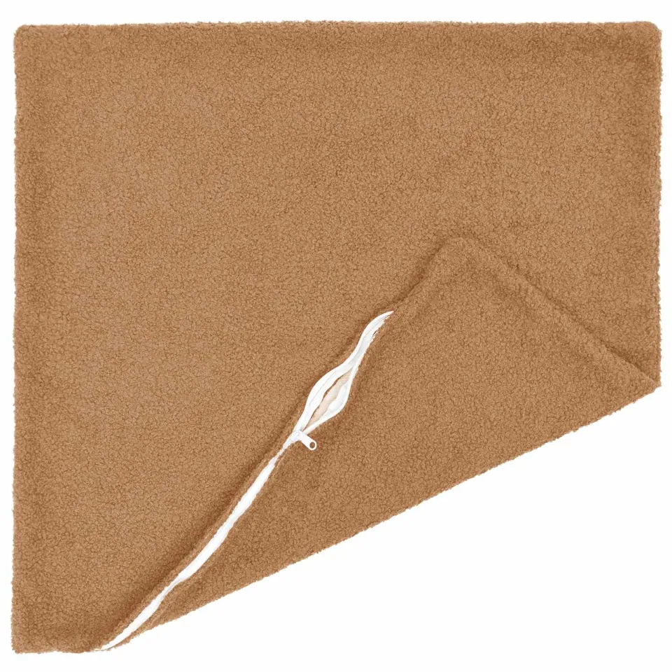 vidaXL Kussensloop 6 st HEERLEN Beige 55 x 55 cm Bouclé, foto 4