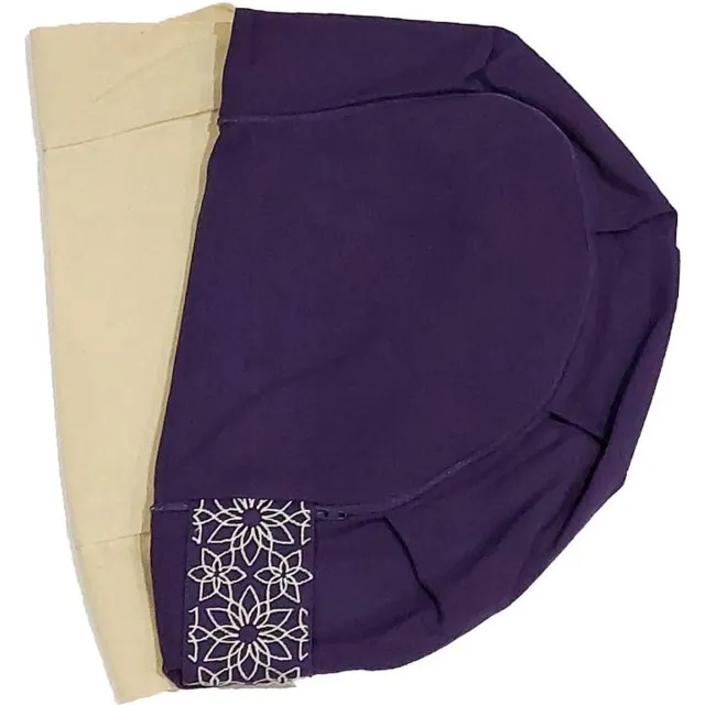 Samarali Biologisch Katoenen Halve Maan Meditatiekussenhoezen - Purper - 38 x 25 x 14 cm - Geschikt voor Zafu Meditatiekussen - Yoga Kussen - Duurzaam - Zen Accessoire Purple