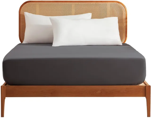 Ibenzoa Zacht en Ademend Hoeslaken voor Matras van 90 x 200 cm in Donkergrijs