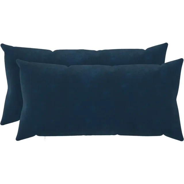 vidaXL Kussensloop 2 st HEERLEN Blauw 40 x 70 cm Microfiber Fleece, foto 2