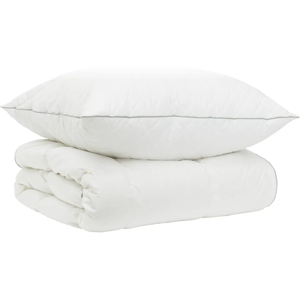 vidaXL 90% ganzen dons dekbedset FULDA 2 st 140 x 200 cm 310 GSM Wit, foto 3