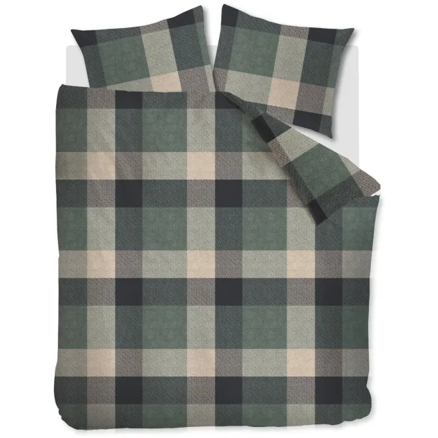 Beddinghouse Dekbedovertrek Flanel Dario Green