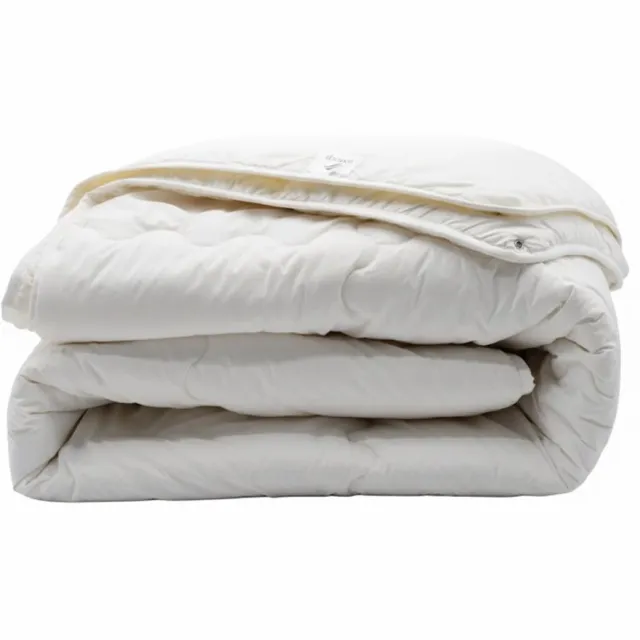 uSleep Luxe 4-Seizoenen All-Season Dekbed – 240x220 cm Lits-jumeaux Extra Lang – 100% Australische Scheerwol – Zomer én Winter Beige