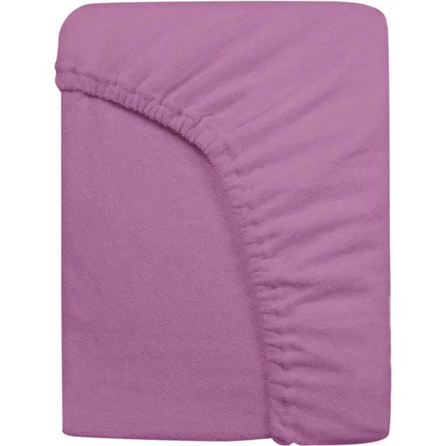 Darymex Luxe Frotte Hoeslaken 180x200 cm – Lichtpaars / Sering – Katoen / Polyester – Met Elastiek – Darymex