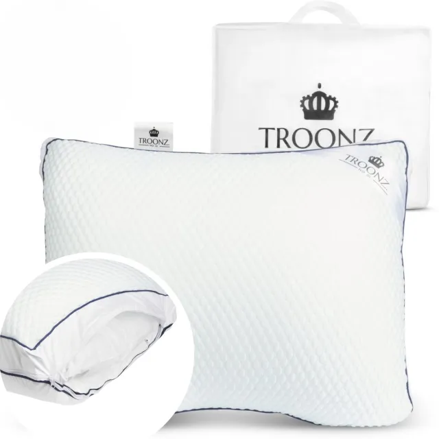 Troonz Hoofdkussen Dreamscape Plus 60x70 cm - Aanpasbaar Hoofdkussen - Ondersteuning voor Iedere Slaper Wit