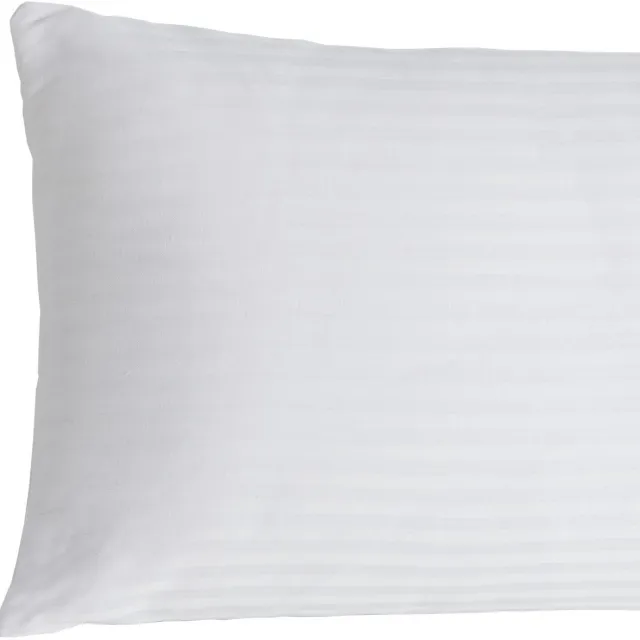 Moonia Katoen Natuur - Kussensloop 40x135 cm - 100% satijn katoen - Anti-allergisch - Ritssluiting Wit
