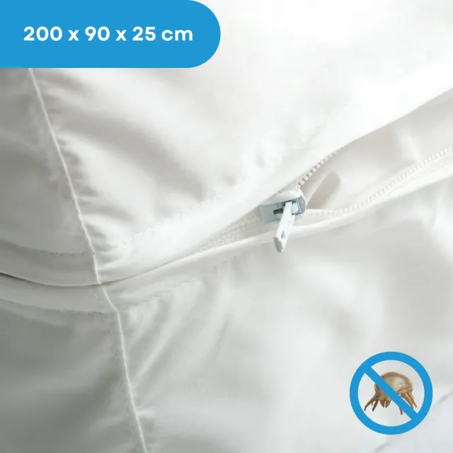 Cara C'air anti-allergie matrashoes - huisstofmijt allergie - wit 200x90x25cm