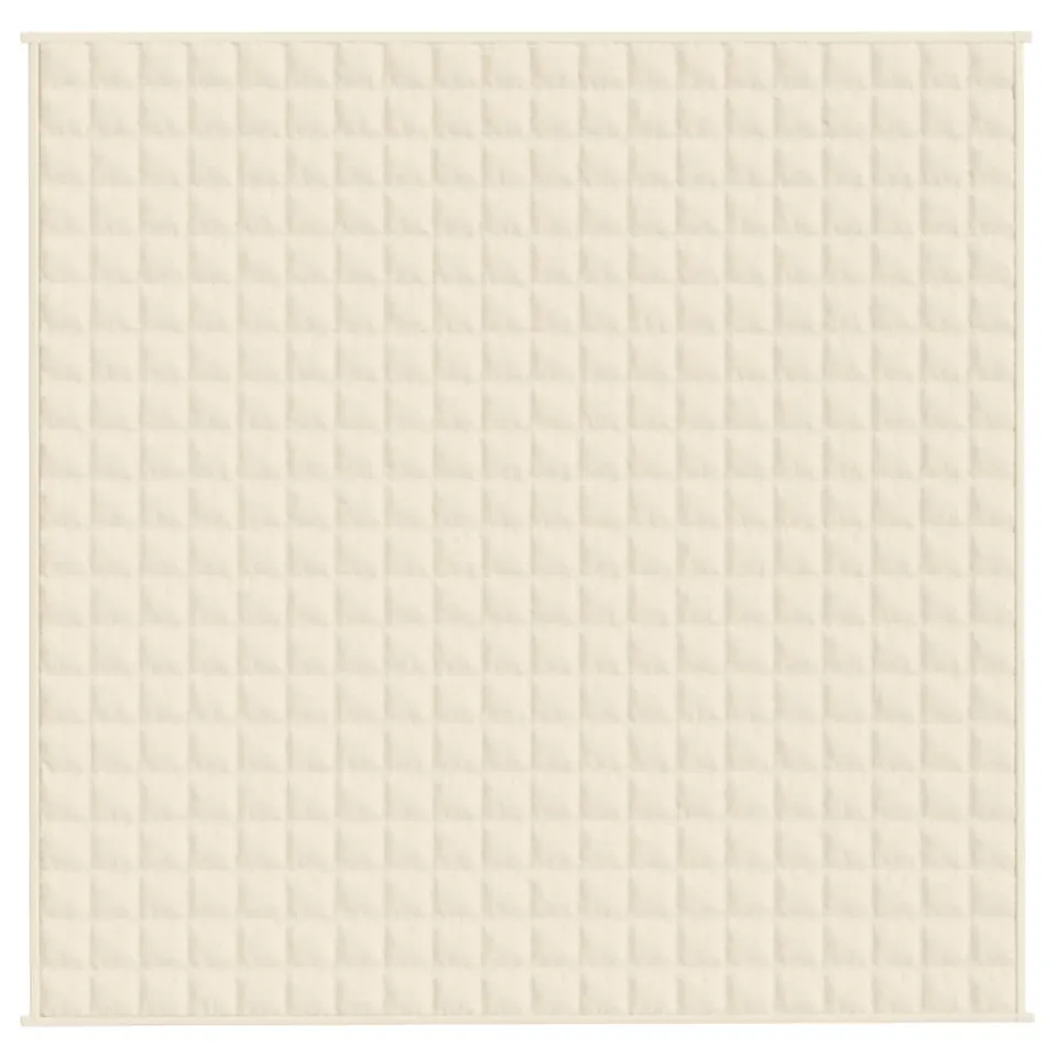 vidaXL Verzwaringsdeken 200x200 cm 13 kg stof lichtcrèmekleurig