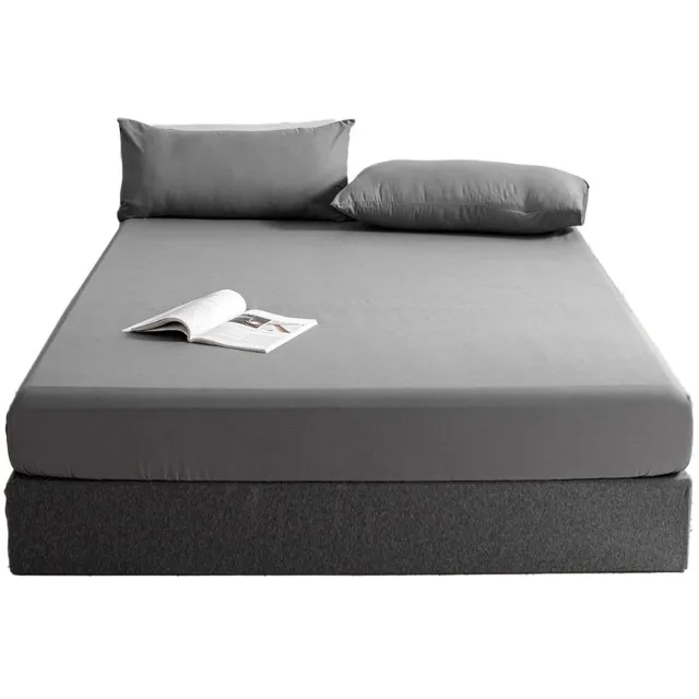 Zolvano® Matrasovertrek 180x200 - Dekbedovertrek - Hoeslaken - Matrasbeschermer - Extra Zacht-Grijs