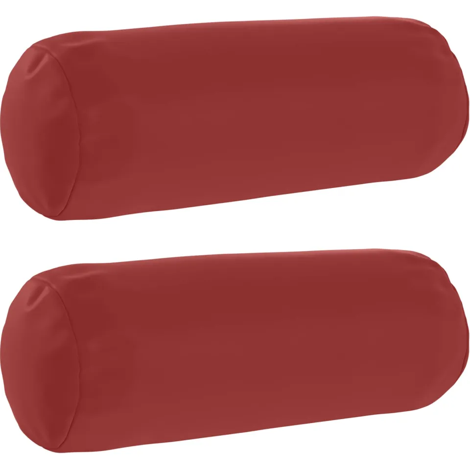 vidaXL Kussensloop 2 st HEERLEN Wijnrood Dia. 15 x 40 cm Polyester