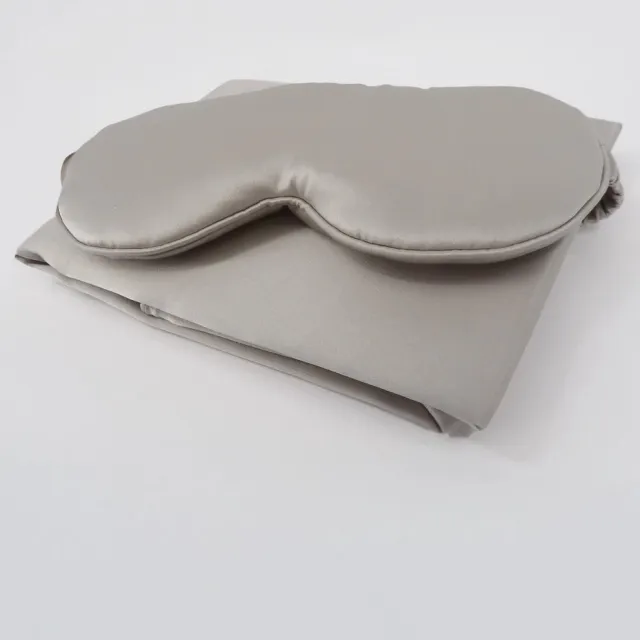 inSilk Zijden Kussensloop & Zijden Slaapmasker - Luxe Cadeauset van 100% Zijde - Voor een ongestoorde nachtrust, thuis of onderweg - Kleur Zilvergrijs