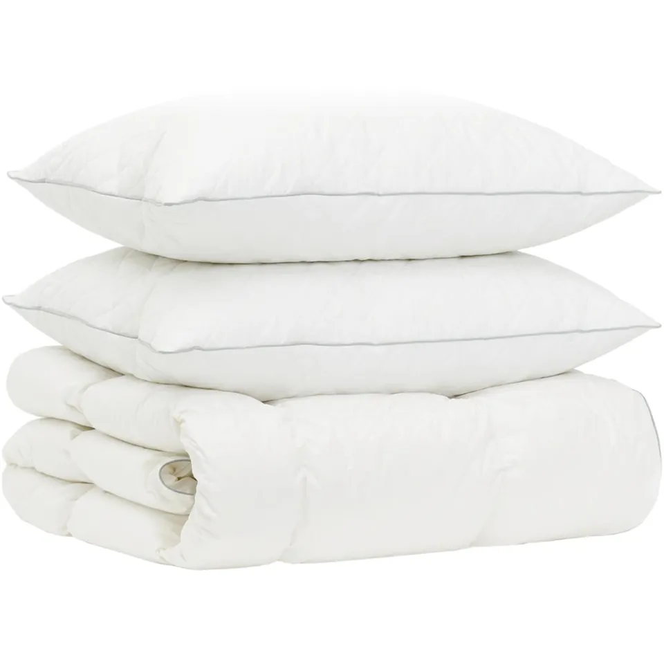 vidaXL 90% ganzen dons dekbedset FULDA 3 st 135 x 220 cm Winter Wit, foto 3