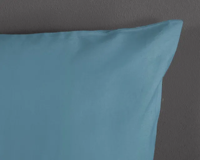 Zavelo Effen Dekbedovertrek Adria Blauw Blauw - Adria
