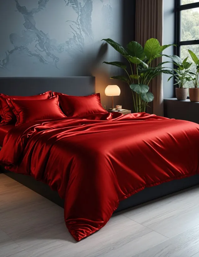 inSilk Zijden dekbed overtrek Nuovo Seta Bordeaux Rood 200 x 200/220 - Set inclusief 2 Zijden Kussenslopen - 100% Puur Zijde