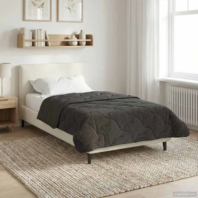 vidaXL Vol jaar dekbed 135 x 220 cm anthraciet, foto 2