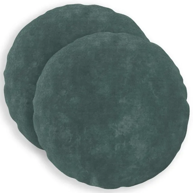 vidaXL Kussensloop 2 st HEERLEN Zee blauw Dia. 60 cm Microfiber Fleece, foto 2
