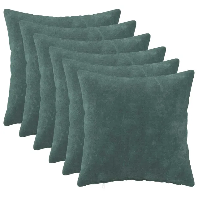 vidaXL Kussensloop 6 st HEERLEN Zee blauw 35 x 35 cm Microfiber Fleece