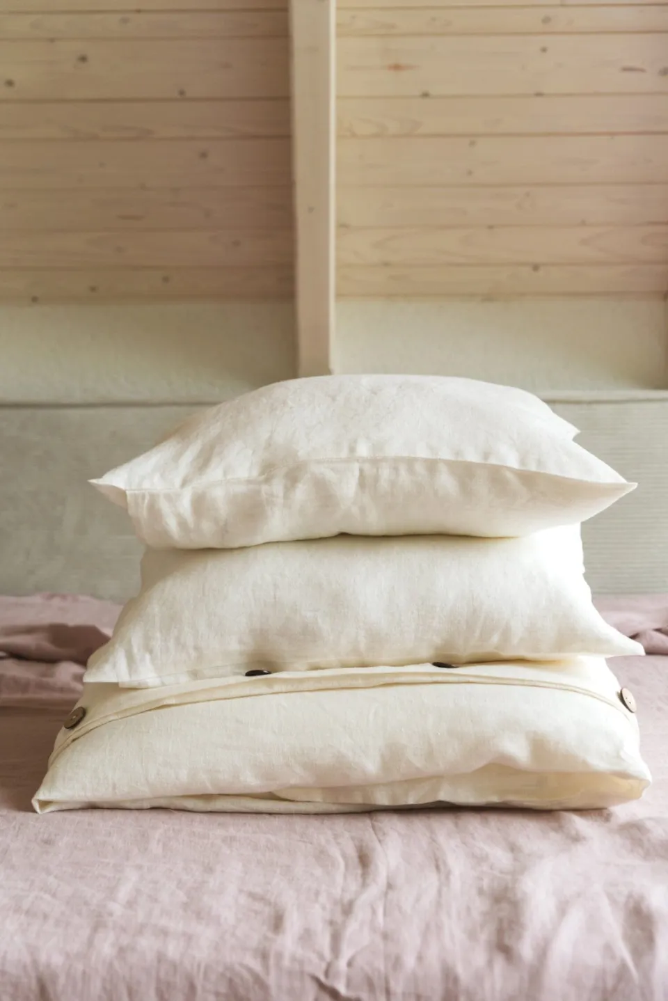 AmourLinen unisex vegan Beddengoedset Linnen Wit, foto 2