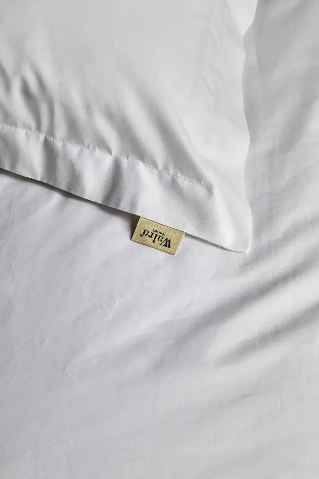 Walra percale katoenen dekbedovertrek wit, foto 5