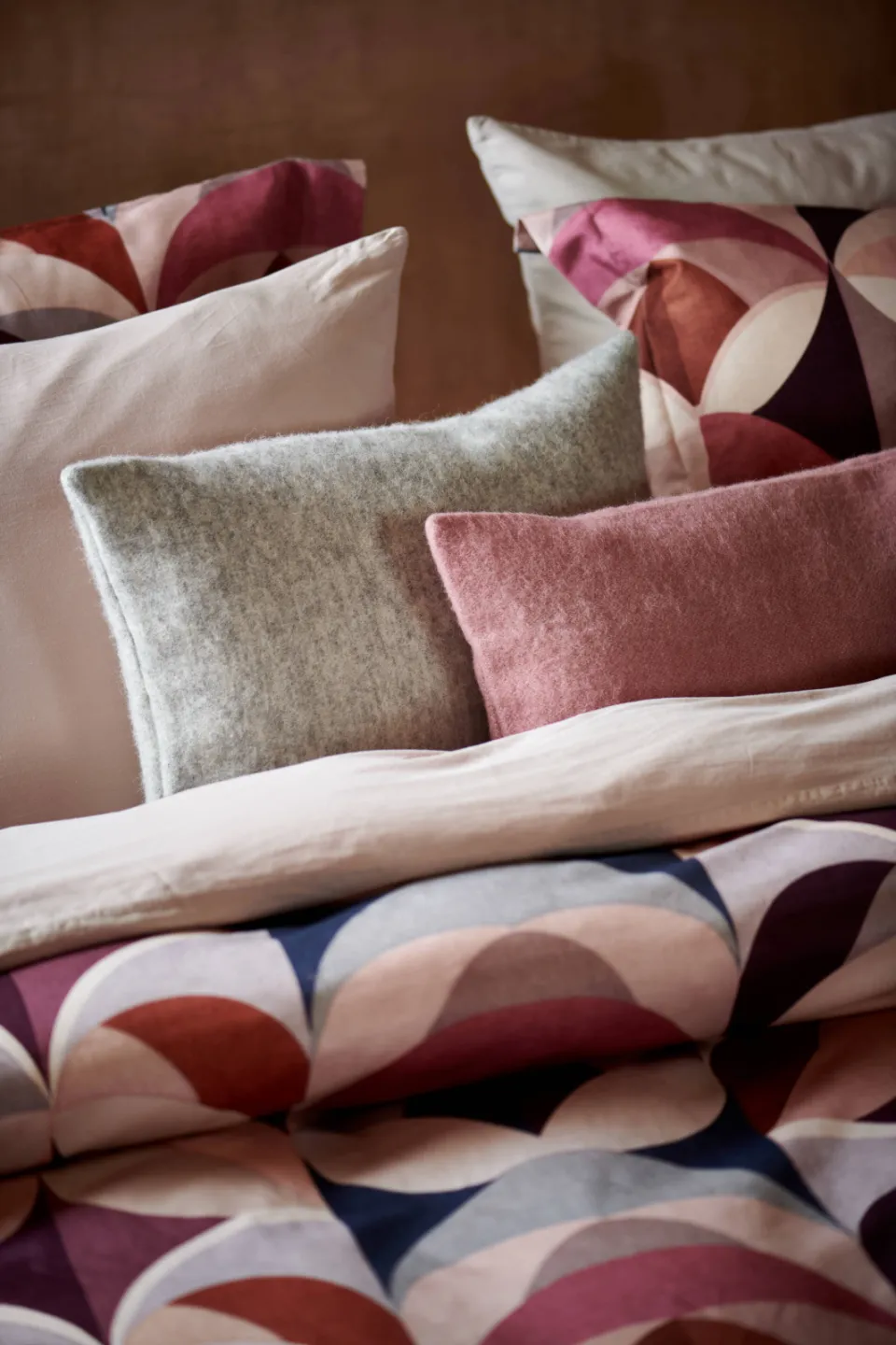 Vandyck Home Bellavita wollen kussensloop roze, foto 2