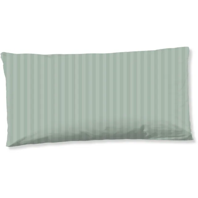 Descanso kussensloop rustige satijnstreep - 40x80 cm - Lichtsalie - 100% Katoen satijn Light Sage