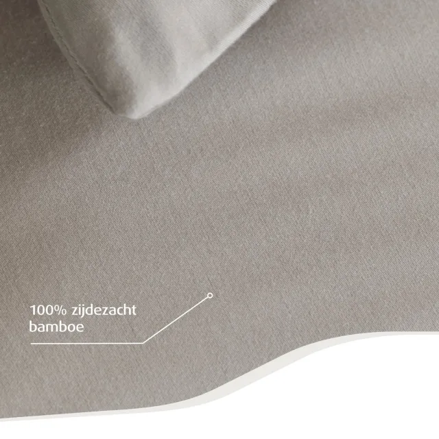 TEMPUR Home by TEMPUR® Topper Hoeslaken - Nature – 90 x 200 x 9 cm – Zijdezacht Bamboe – Hoeslaken Strijkvrij – Geschikt voor Droger