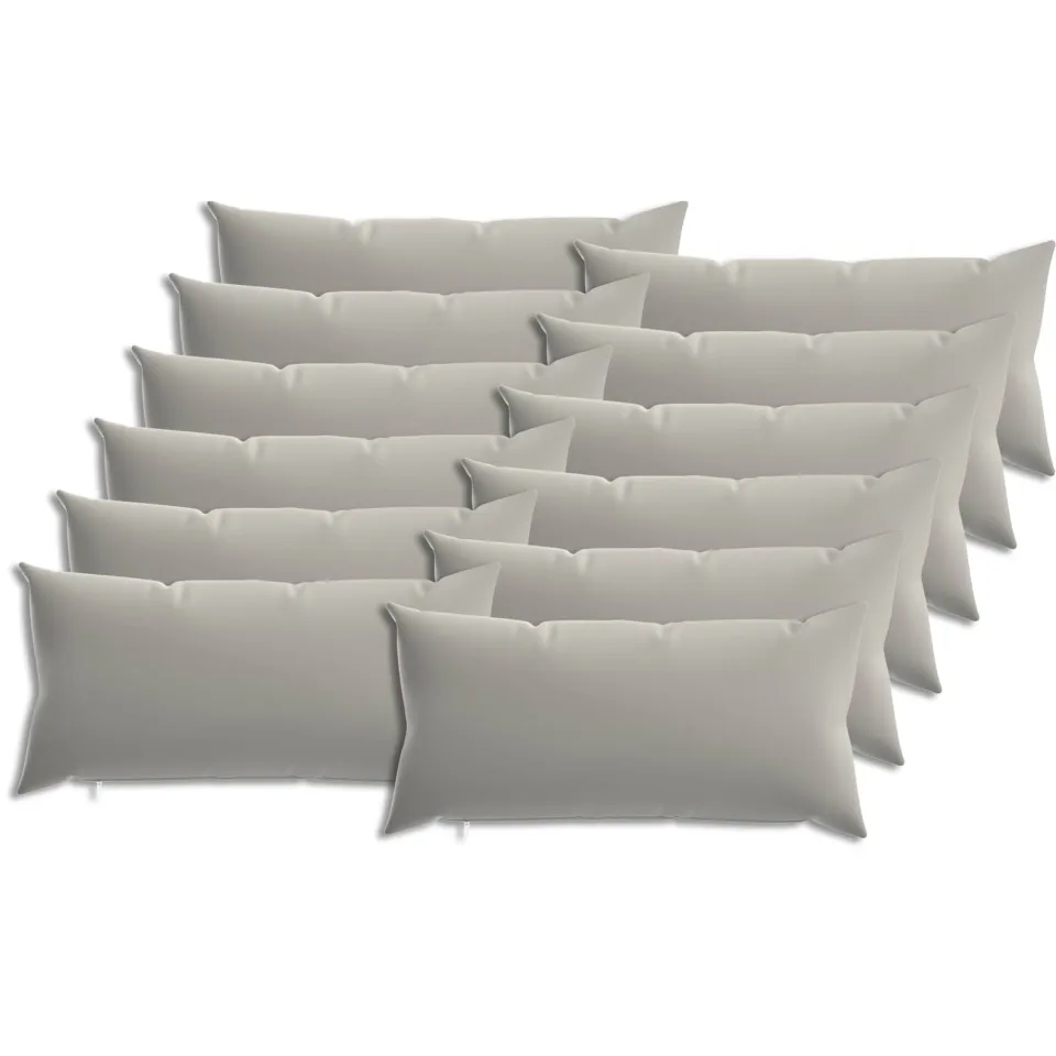 vidaXL Kussensloop 12 st HEERLEN Grijs 40 x 80 cm Polyester, foto 3