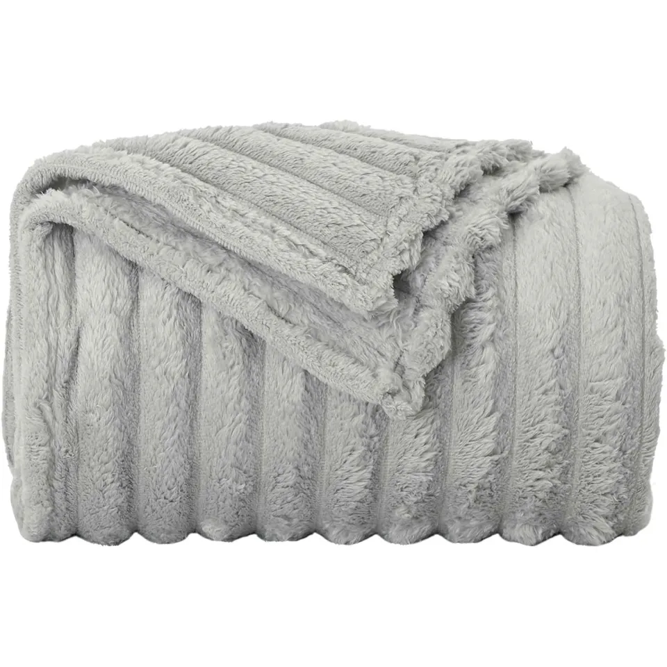vidaXL plaid Grijs 270 x 240 cm 1,77 kg Fleece, foto 4