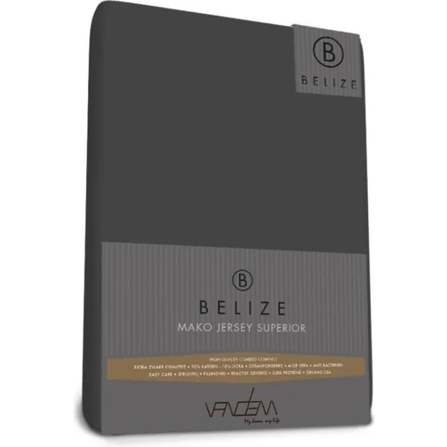 Van Dem Belize - Mako Jersey hoeslaken 120 x 200 cm antra