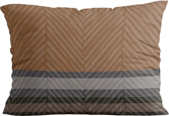 Zelesta Comfort Design Kussenslopen Set van 2 - Brown Stripes 80x80cm