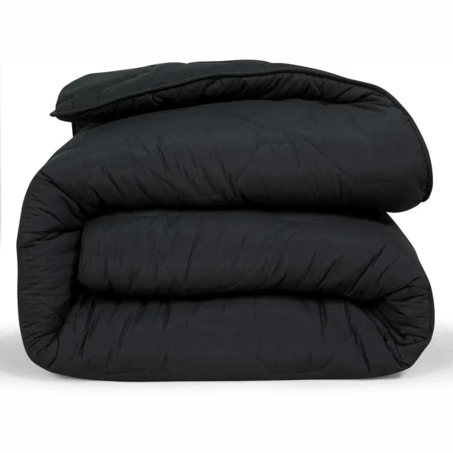 DoubleDry 2 in 1 Dekbed 240x220 - Lits Jumeaux wasbaar dekbed zonder overtrek - zwart xl