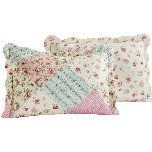 Lavandoux Kussenslopen - Spring Floral - 60x70 - Roze en Crème - Set v. 2
