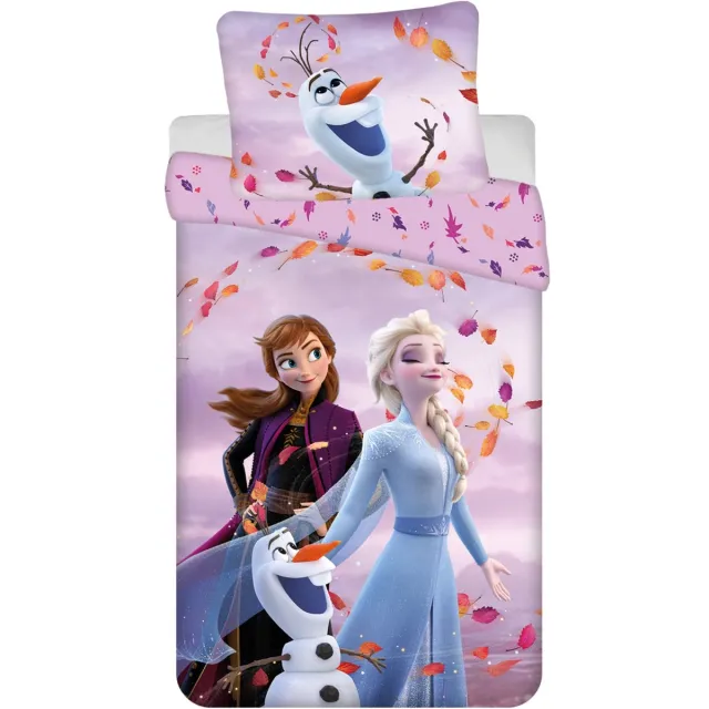 Disney Frozen Dekbedovertrek - 140 x 200 cm - Katoen - 70 x 90 cm Roze