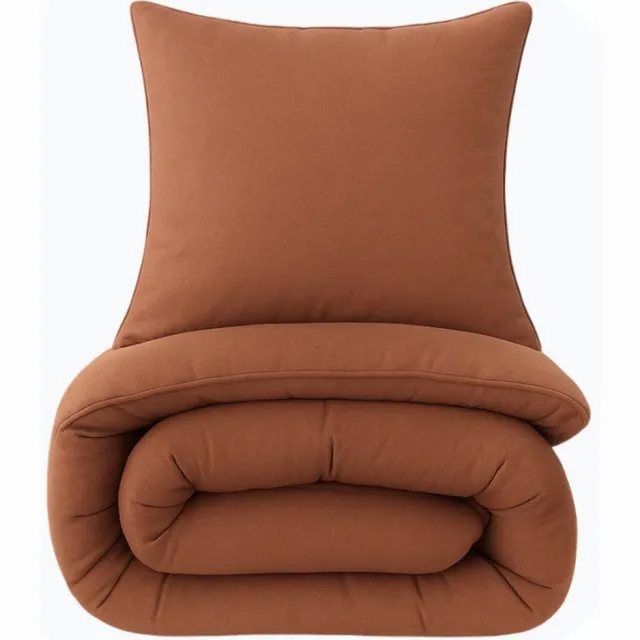 SimplyDream wasbaar dekbed - Eenpersoons - 140x200 cm - Bruin