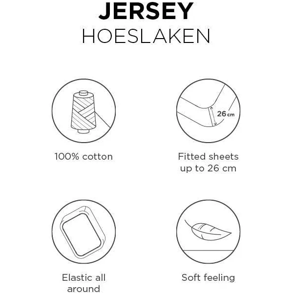 Beddinghouse jersey hoeslaken offwhite, foto 3